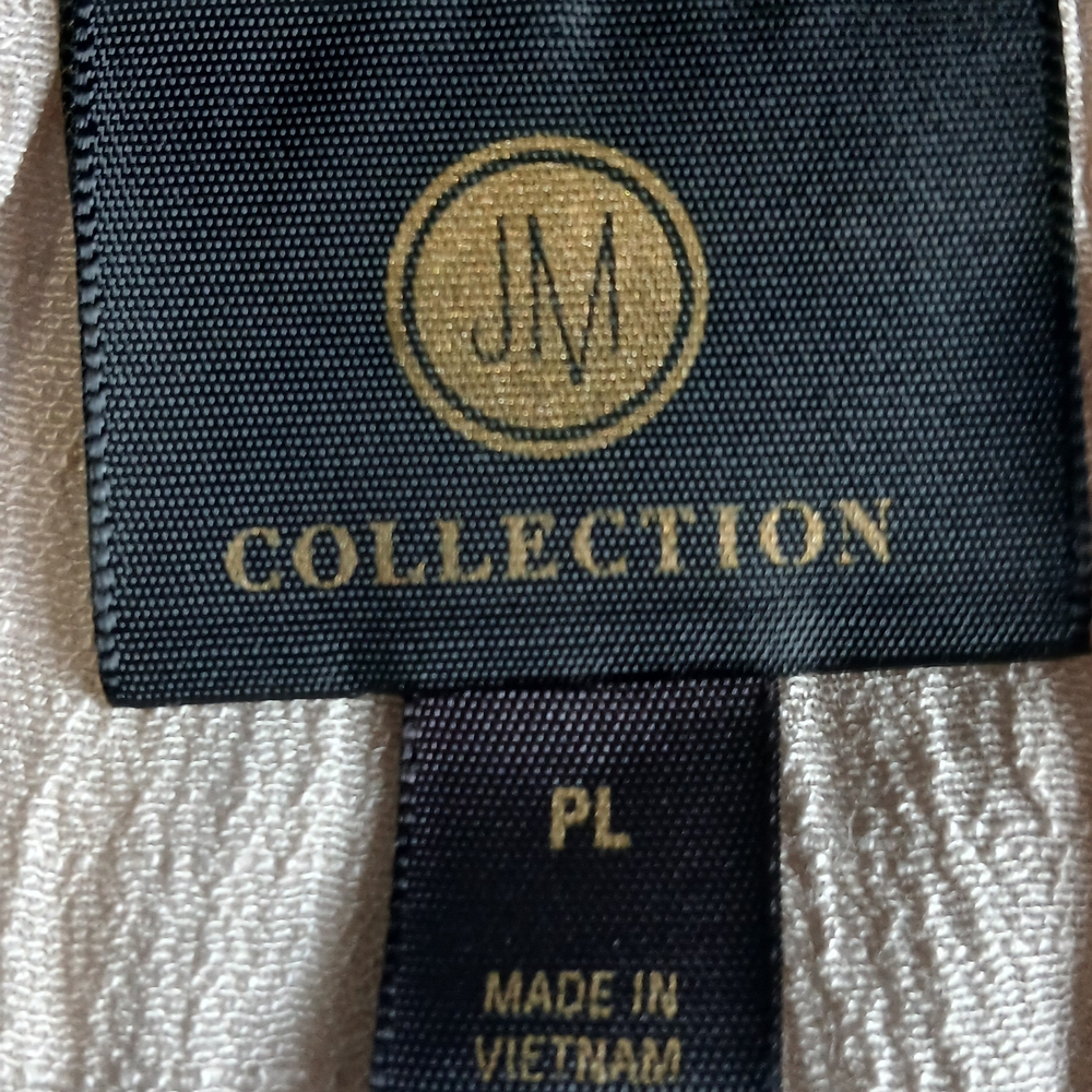 JM Collection Beige Blouse with Lace Details - Picture 2 of 7
